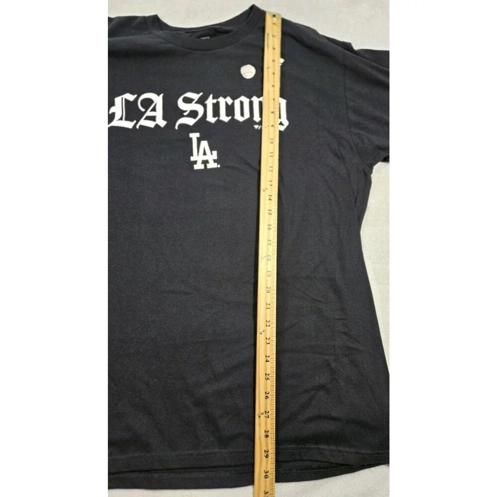 Mens MLB Los Angeles Dodgers Short Sleeve T Shirt Black XL LA Strong - Picture 4 of 7